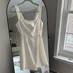 Aritzia Elegant Cream Mini Dress